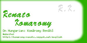 renato komaromy business card