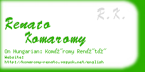 renato komaromy business card
